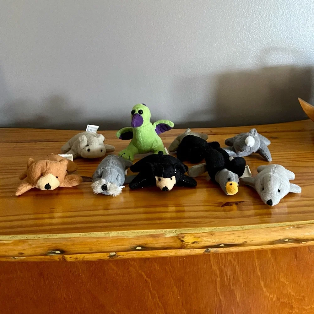 Plush Mini Zoo Animal Assortment - Set of 9 Total
